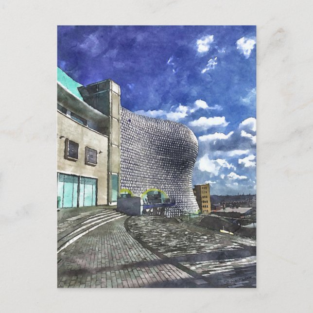 Birmingham Watercolour-Style Postcard (Front)