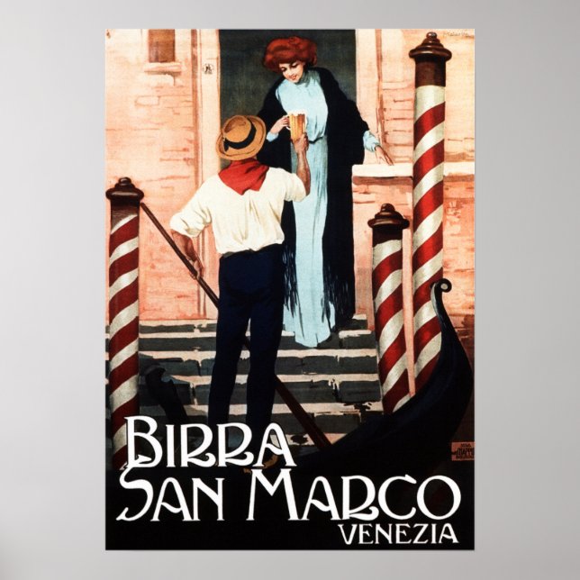BIRRA SAN MARCO VENICE Italian Vintage Beer Poster (Front)