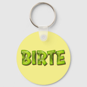 Birte Name Kiwi Design Keychain