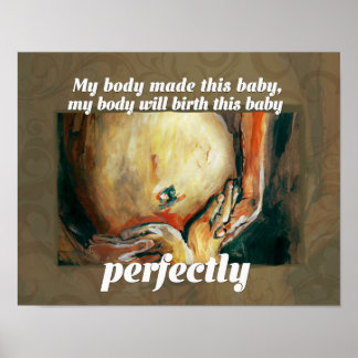 Birth Affirmation Poster - "Perfectly"
