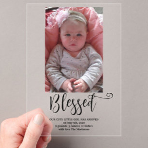 Birth Announcement Acrylic Invitation