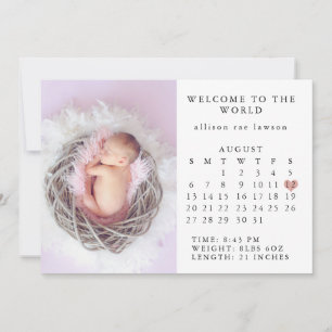Birth Announcement Calendar
