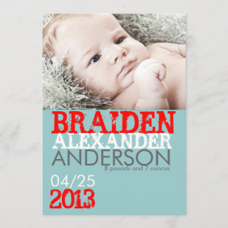 Birth Announcement Card