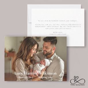 Birth Announcement Card New Baby Announcement