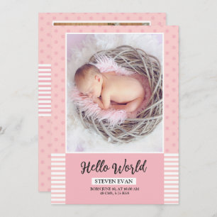 Birth Announcement Card Template