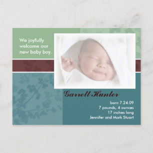 Birth Announcement cards - baby boy