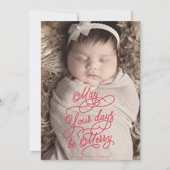 Birth Announcement Christmas Card (Front)