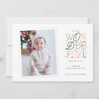 Birth Announcement Christmas Card