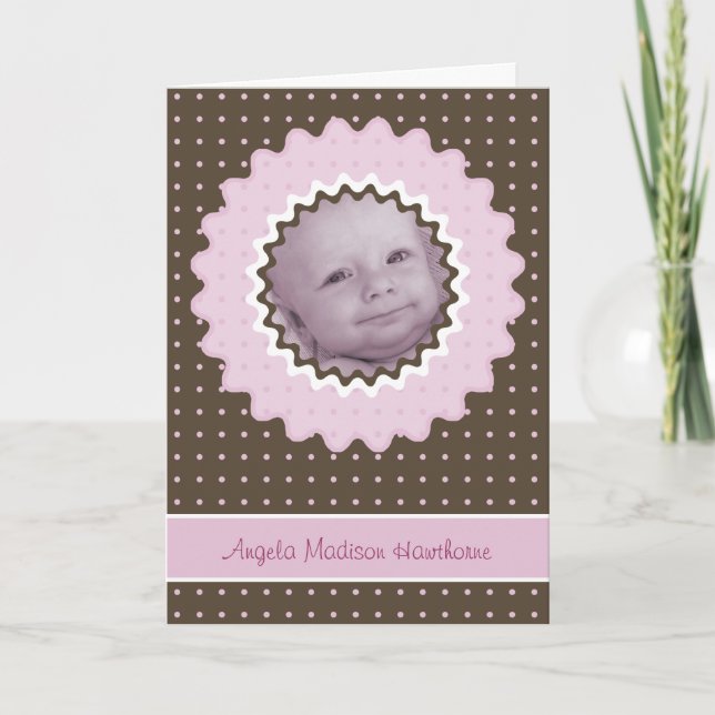 Birth Announcement - Easy to Personalise (Front)