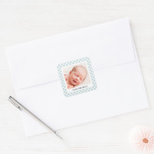 Birth announcement envelope seal stickers