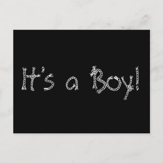 Birth Announcement "It's a, Boy!" Postcard