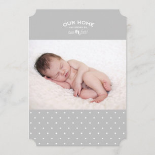 Birth announcement: our home has grown by two feet announcement
