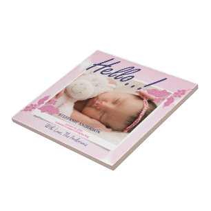 Birth Announcement Personalise Tile