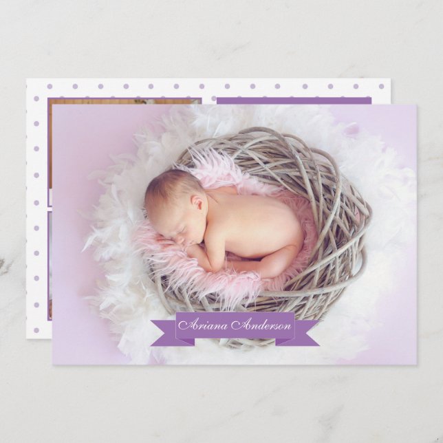 Birth Announcement Photo Card Template (Front/Back)