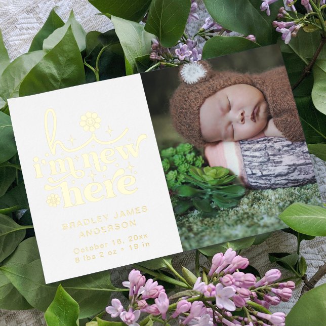 Birth Announcement Photo Collage | I'm New Here (Creator Uploaded)