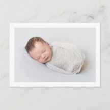 Birth Announcement Photo Enclosure Card