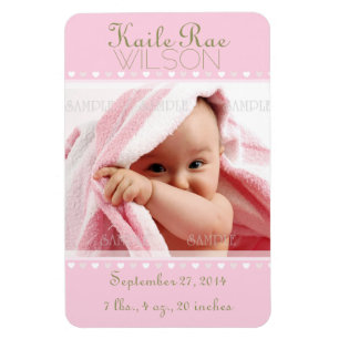 Birth Announcement Photo Magnets