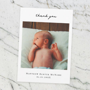 Birth Announcement Photo Thank You Card