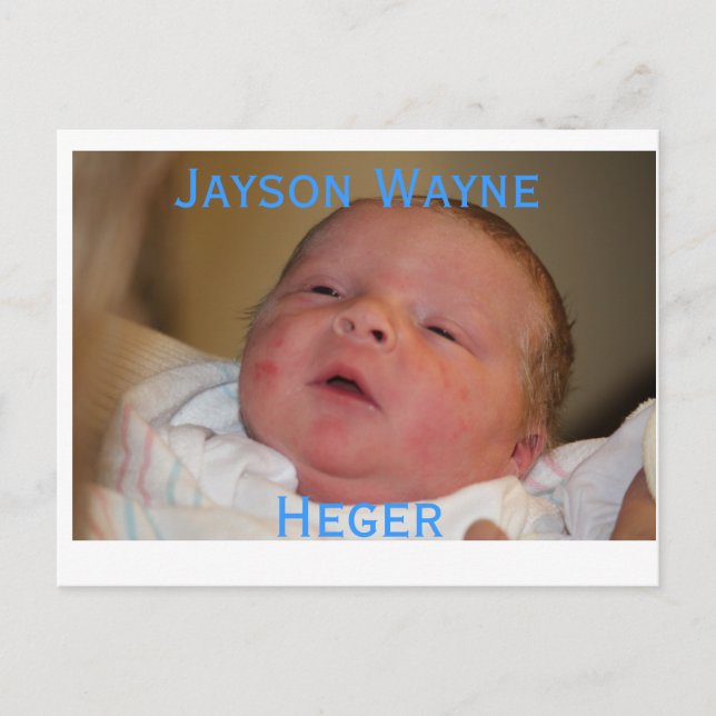 Birth Announcement Postcard (Front)