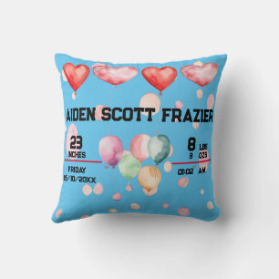 Birth Announcement Reversible/Custom Cushion