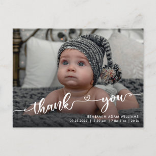 Birth Announcement & Thank You Postcard