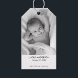 Birth Announcement with Custom Newborn Baby Photo  Gift Tags<br><div class="desc">Birth Announcement with Custom Newborn Baby Photo Gift Tags</div>