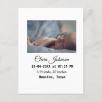 Birth announcements add photo date time place deta