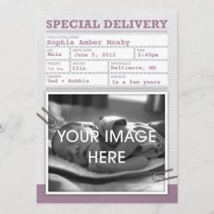 Birth Certificate Baby Announcement