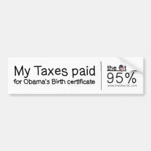 Birth Certificate Bumper Sticker