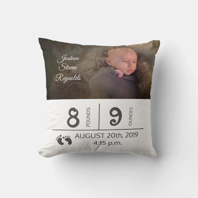 Birth Certificate Pillow (Front)