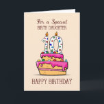 Birth Daughter 10th Birthday, 10 on Sweet Pink Cak Card<br><div class="desc">Shoot this card to your precious birth daughter when she celebrate her 10th birthday. With this card she will definitely enjoy the excitement of her special day.</div>