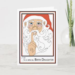 Birth Daughter Jolly Old St Nick Holiday Card