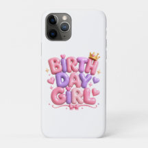 Birth Day Girl Balloon Letters PNG | Cute Pink Bir