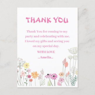 Birth Day Thank You Card