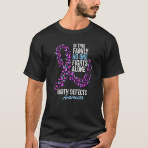Birth Defects Awareness Month Butterflies Pink Blu T-Shirt