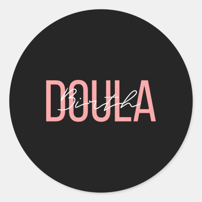 Birth Doula Birth Worker Classic Round Sticker (Front)
