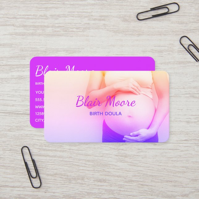 Birth Doula Business Card (Front/Back In Situ)