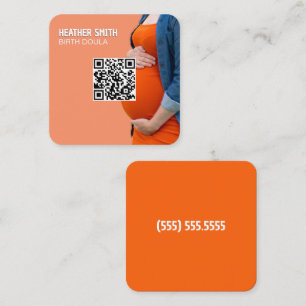 Birth Doula Custom QR Square Business Card