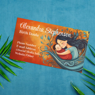 Birth Doula Mother Baby Art Natural Birthing  Business Card