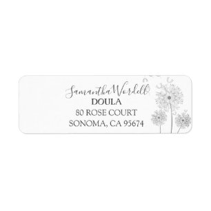Birth Doula Or Midwife Return Address Label