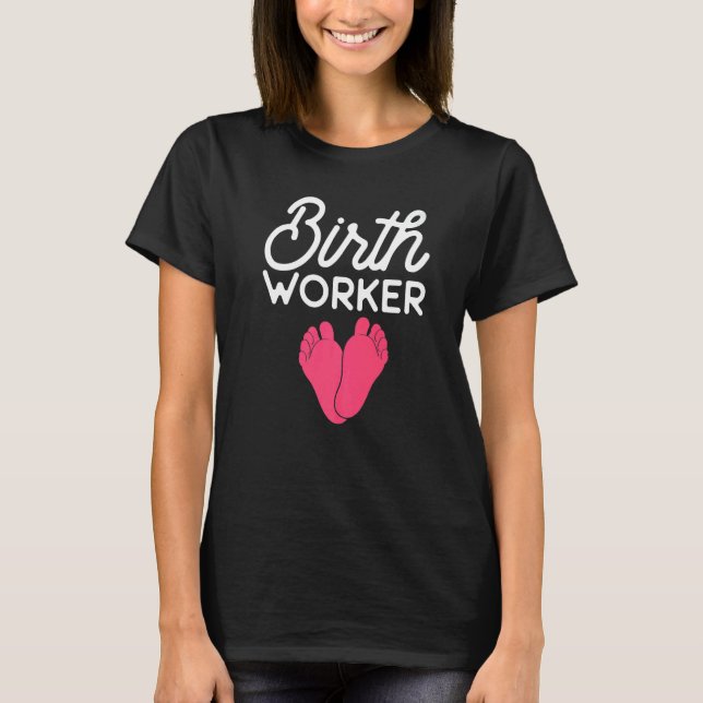 Birth Doula Proud Birth Worker Pregnancy Couch Mid T-Shirt (Front)