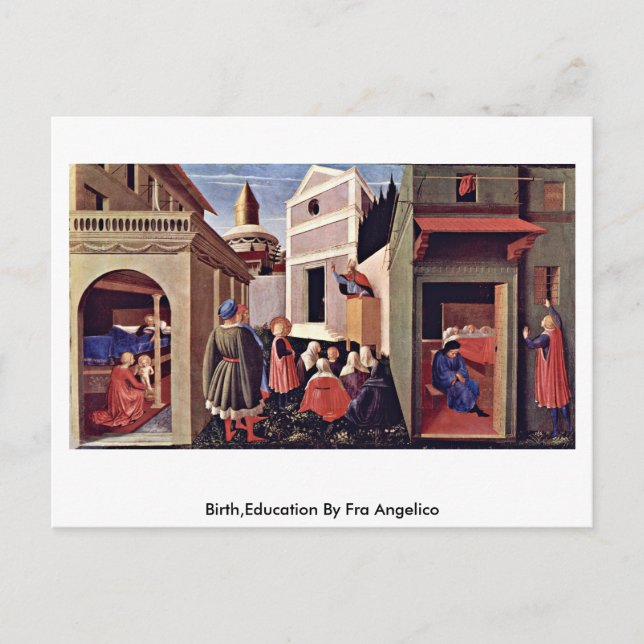 Birth,Education By Fra Angelico Postcard (Front)