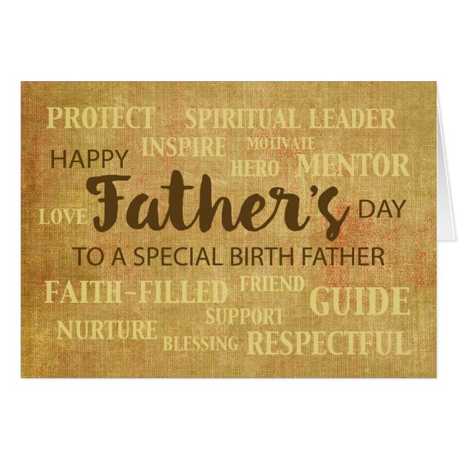 Birth Father Religious Father's Day Qualities (Front Horizontal)