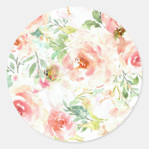 Birth Flower Classic Round Sticker
