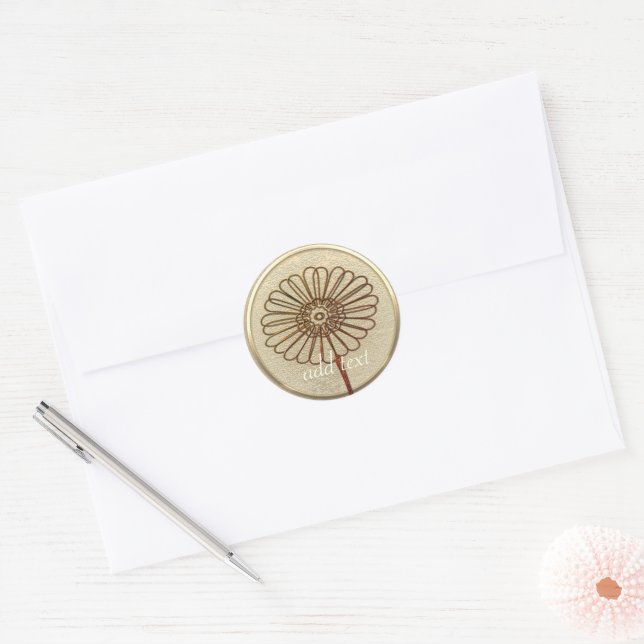 Birth Flower Daisy April Classic Round Sticker (Envelope)