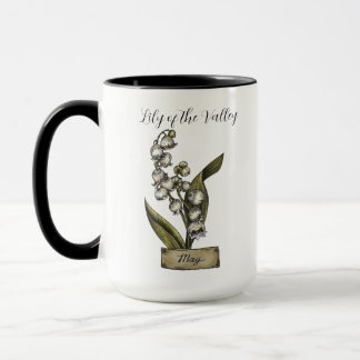 Birth Flower MAY Birthday Lily Valley Mug