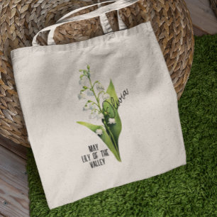 Birth Flower Month May Lily Of The Valley Name Tote Bag