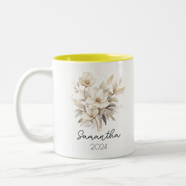 Birth Flower Mug Cup (Left)