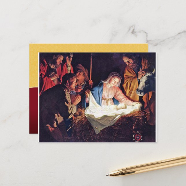 birth holiday postcard (Front/Back In Situ)