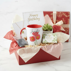 Birth month flower-August  personalised mug